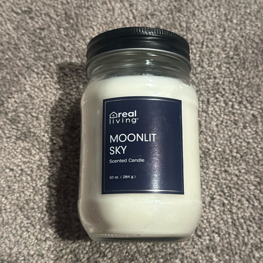 Real Living Moonlit Sky Scented Single Wick Jar Candle 10 oz